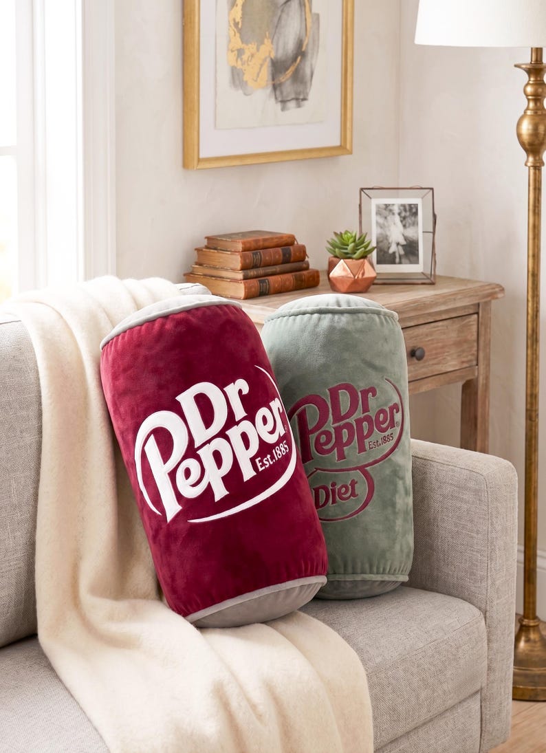 Velvet Bolster Red Bull Pillow – Retro White Accent Cushion, Soda Inspired Decor image 5