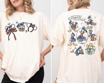 Koszulka z kokardkami i Kaczorem Donaldem, Koszulka z dziewczynką Disney Trip, Koszulka z kokardką Disney, Strój Magic Kingdom, Bluza z głową Donalda, Prezent Daisy Disney