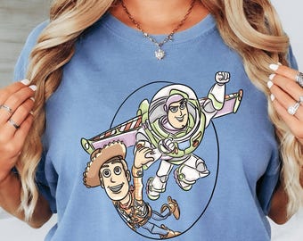 Bluza retro Disney Toy Story 1995, koszulka Woody Buzz Lightyear Rex, koszulka vintage Pixar, koszulka z rodzinną wycieczką do Disneylandu, koszulka Disney Vacation