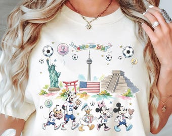 Bluza z kapturem Disney 2026 World Cup Soccer, koszulka kibica USA Kanada Meksyk, koszulka kibica piłki nożnej, koszulka na mecz turnieju międzynarodowego