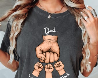 Koszulka dla taty z imionami dla dzieci, spersonalizowana koszulka dla taty, prezent na Dzień Ojca, nowa koszulka dla taty, koszulka dla taty, prezent urodzinowy dla taty