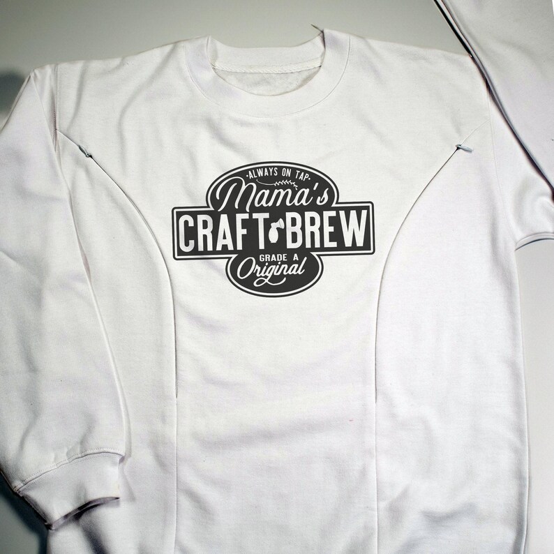 Breastfeeding Brewery Sweatshirt, Mama Boobery Brewing Co. Breastfeeding Sweatshirt, Breastfeeding Clothing, Mama Apparel, Pregnancy Clothes image 3