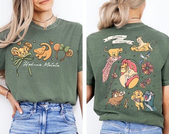 Comfort Colors Coquette Disney Hakuna Matata koszula bluza, król lew Timon Pumba koszula, koszula Animal Kingdom, Vintage Disney Trip Tee