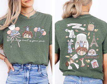Bluza lub koszulka Disney Ratatouille Remy, koszulka Anyone Can Cook, koszulka Paris France Gusteau, koszulka Remy Linguini Colette, prezent dla dziewczyny na wycieczkę