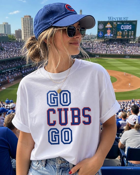 Cubs Baseball Lover Shirt, Chicago Fan Apparel, Game Day Outfit, Sports Team Graphic Tee, Gift for Baseball Fans