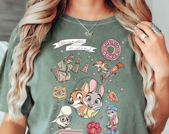 Disney Zootopia Shirt, Zootropolis Judy Hopps Nick Wilde Movie, Zootopia 2 Disney Girl Trip Shirt