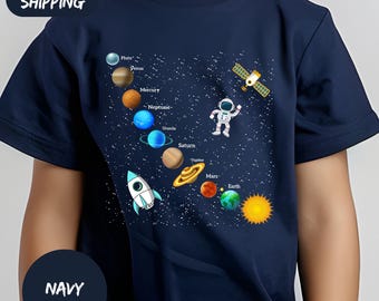 Solar System Kids Shirt & Onesie, Cute Planets Toddler Tee, Space Lover Youth Shirt, Educational Space Shirt, Gift for Kids