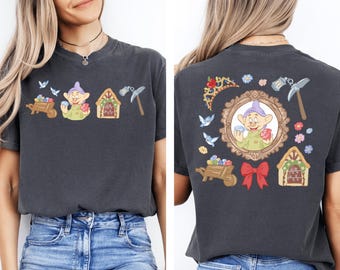 Dopey Snow White Shirt, 2-Sided Disney Dwarf Tee, Vintage Disney Princess Shirt, Cute Dopey Graphic Tee, Disneyland Trip Shirt