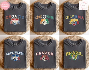 Koszulka Mistrzostw Świata w Piłce Nożnej 2026, Koszulka Reprezentacji, Koszulka Piłkarska Krajów, Koszulka Kibica USA, Dopasowana Odzież Rodzinna na Mistrzostwa Świata