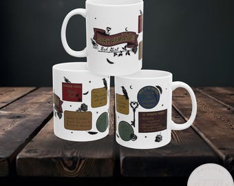 Back to Dark Romance Bad Girl Book Mug Dark Academia Bookish Mug Book Lover Gift Idea Dark Fantasy Book Lover Mug Gothic Reading Mug