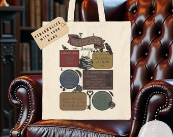 Back to Dark Romance Personalized Tote Bag Bookish Merch Canvas Tote Bag Book Tote Bag Romantasy Merch Cute Tote Bag Book Lover Gift Idea