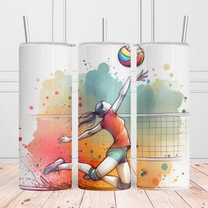 Volleyball Tumbler Wrap, Volleyball Tumbler PNG, Volleyball Tumbler Design, Volleyball Tumbler Sublimation, Volleyball Skinny Tumbler Wrap