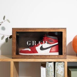 Wooden Sneaker Shoe Box, Sneaker Display Storage, Rustic Boho Home Decor, Gift For Sneakerhead