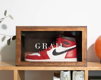Wooden Sneaker Shoe Box, Sneaker Display Storage, Rustic Boho Home Decor, Gift For Sneakerhead