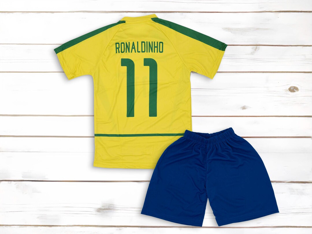 ウェア Ronaldinho BRAZIL AWAY 02 - World Cup Korea Japan - RONALDINHO # 11