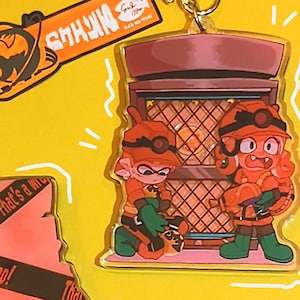 Splatoon Salmon Run Egg Basket Shaker Keychain