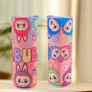 Labubu, Kawaii Cartoon Character Tumbler - Fun Gift for Girls /funny cartoon character/ Cute Anime Custom Tumbler  | Kawaii Gift Idea