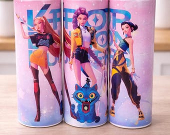 K-Pop Demon Hunters Tumbler, Stainless Steel 20 oz with Straw