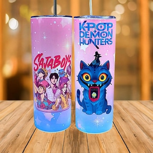 k-pop demon hunters saja boys  20 Oz skinny tumbler