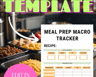 Meal Prep Macro Tracker Template + Printable