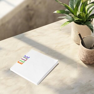 Colorful Note Pads, Personalized Post-it® Pads for Students & Teachers, Office Supplies, Customized Memo Pads, Gifts for Her