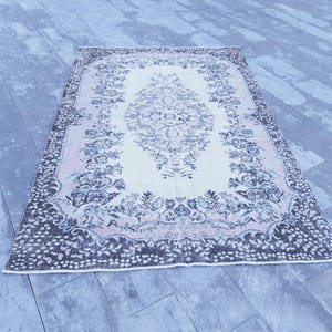 Dywan wełniany Vintage Oushak 5,8x8,9: ręcznie tkany dywan turecki