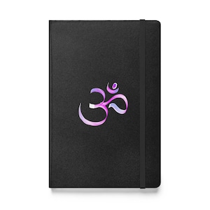 Watercolor Om Symbol Hardcover Bound Notebook