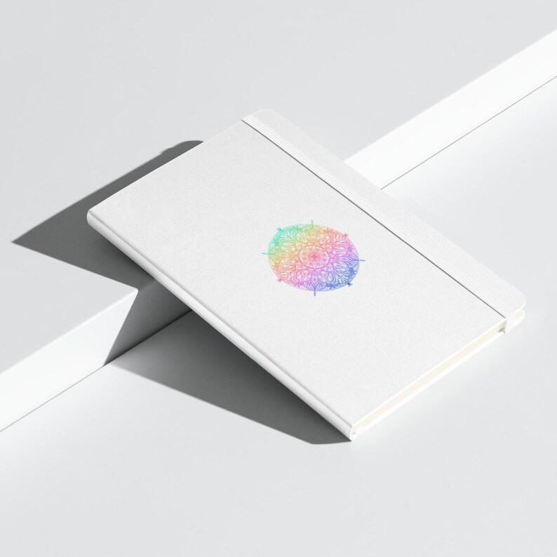 Rainbow Chakra Mandala Hardcover Bound Notebook