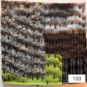 Boro Patch: Vintage Japanese Fabric with Sashiko Stitching