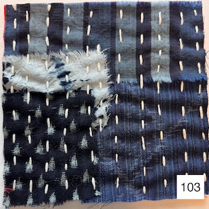 Boro Patch: Vintage Japanese Fabric with Sashiko Stitching