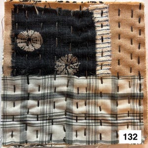 Boro Patch: Vintage Japanese Fabric with Sashiko Stitching