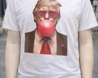 Camiseta Trump burbuja LIQUIDACIÓN, blanca S, M, negra M