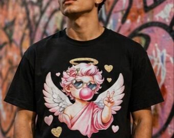 Camiseta Angel en liquidación, talla S, negra