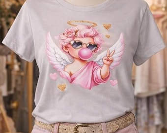 Magnífica camiseta de mujer, top moderno, diseño local, modelo Ptit Ange.