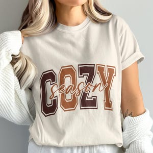 Comfort Colors® Fall Cozy Season T-Shirt, Autumn Fall Shirt, Thanksgiving Shirt, Pumpkins Shirt, Checkered Pumpkin Shirt