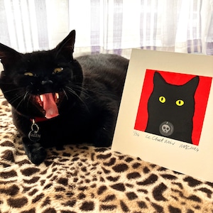 Le Chat Noir - Stampa su linoleum, edizione limitata