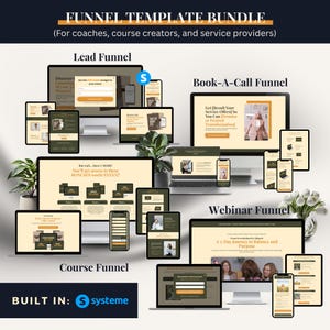 Bundle of Systeme.io Funnel Templates | Landing Page Templates For Coaches, Course Creators, and Service Providers | Sales Page Templates
