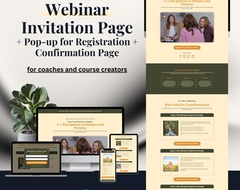Plantilla de embudo de seminario web de Systeme.io: Página de ventas de formato largo