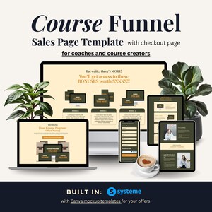 Systeme.io Sales Page Template | Sales Funnel For Coaches and Course Creators | Long Form High Converting Sales Page | 1 Page Sales Pitch