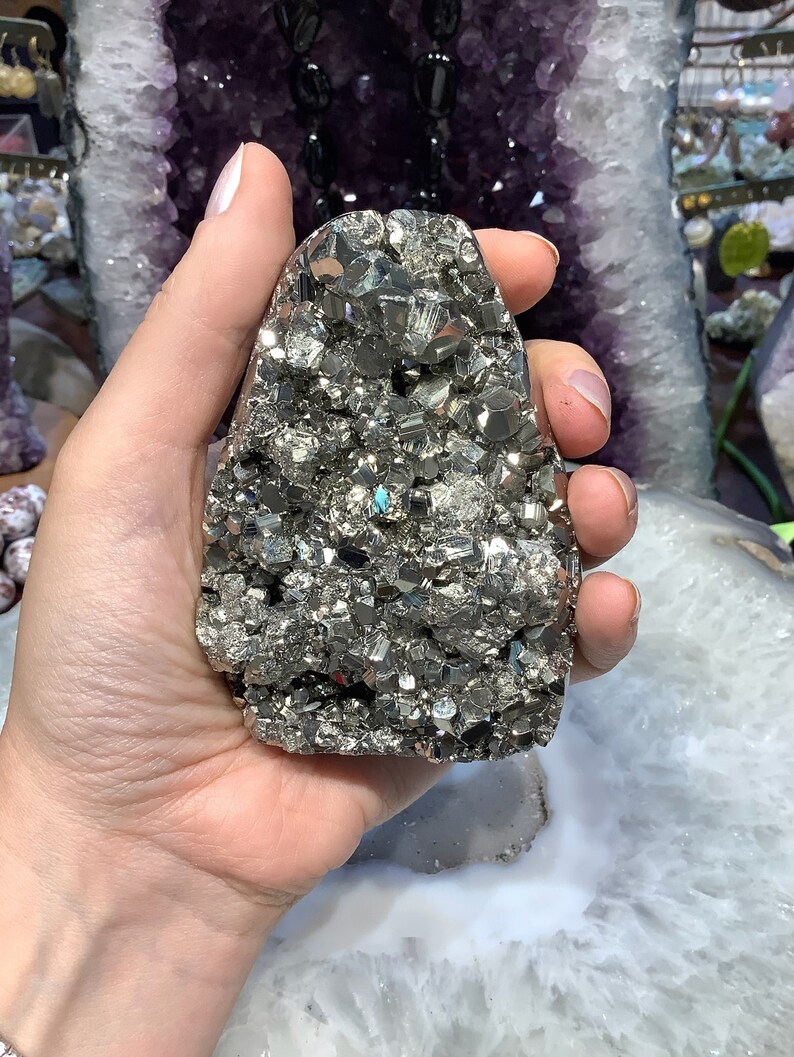 Natural shops Gold Pyrite Cubic Gemstone Specimen #1
