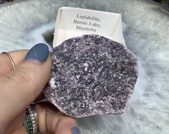 Beautiful Sparkly purple lepidolite gemstone specimen