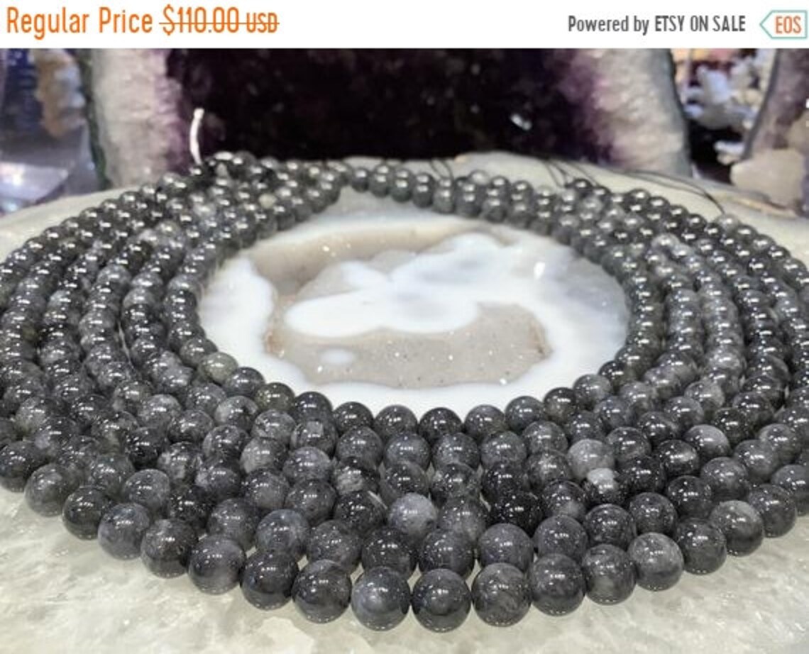 55 Sale Black jadeite jade 8mm gemstones Etsy