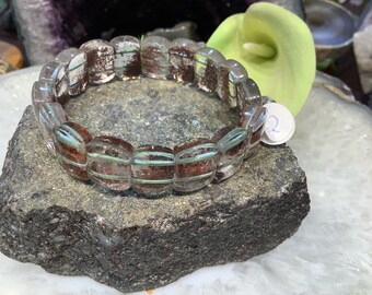 Stunning Natural Green Lodalite Quartz Gemstone Bracelet #2