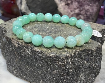 Copy of Natural Green Chrysoprase Gemstone Bracelet #5 - 9mm