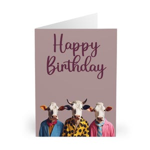 Funny Cow Birthday Cards . Pack of 5. Greeting Cards. Birthday cards. Cow Gifts. Cattle. Farming Gifts. Gifts for Farmers.