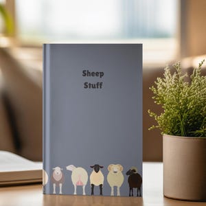 Cahier à couverture rigide Sheep Stuff 5,2 x 7,4 po. Carnets d'agriculture. Cahiers pour les éleveurs de moutons. Livre des records de la ferme. Cahier de gardien de moutons. Agriculture.
