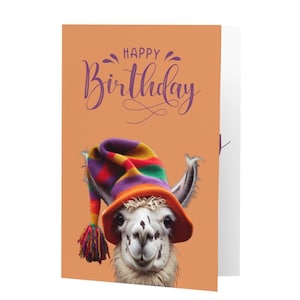 Quirky Llama Birthday Card, Her Birthday, His Birthday, Llama Greetings Card, Llama Gifts, Funny Birthday Cards, Cute Birthday Cards.
