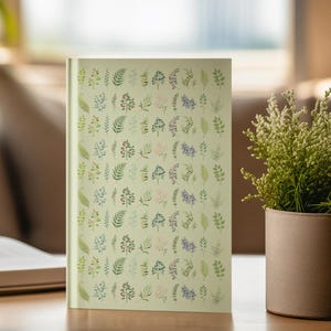 Quaderno con copertina rigida botanica. Quaderno per lei. Regali per lei. Quaderno da giardinaggio. Regali da giardinaggio. Quaderni graziosi. Diari.