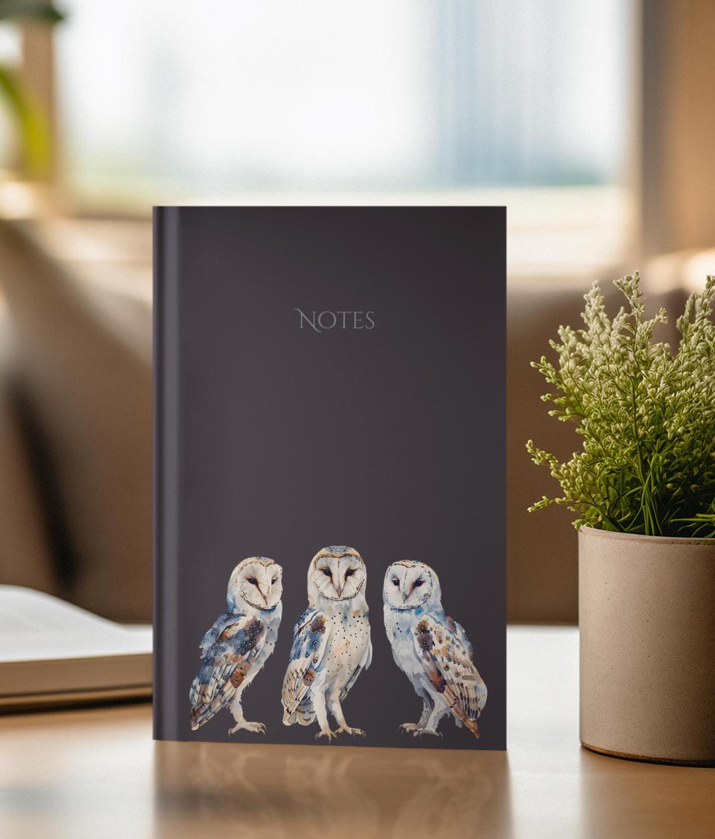 Beautiful Owl Hardback Notebook.Nature Lover's Gift Idea. Diaries.Animal Lover's Journal. Jo
