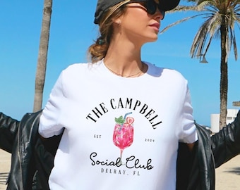 Personalized Bachelorette Shirt, Luxury Bachelorette Party Shirts, Cocktail Social Club Shirt, Bridal Party Shirt, Custom Bachelorette Shirt